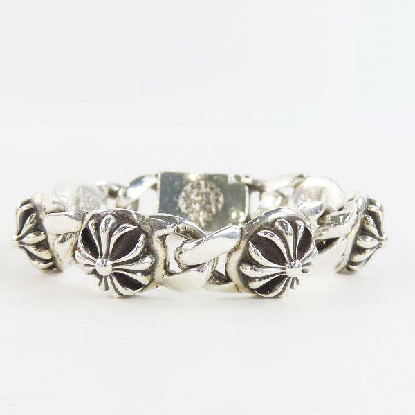 実際に弊社で買取させて頂いたCHROME HEARTS/クロムハーツ クロスリンク ブレスレット 6リンクの画像 3枚目