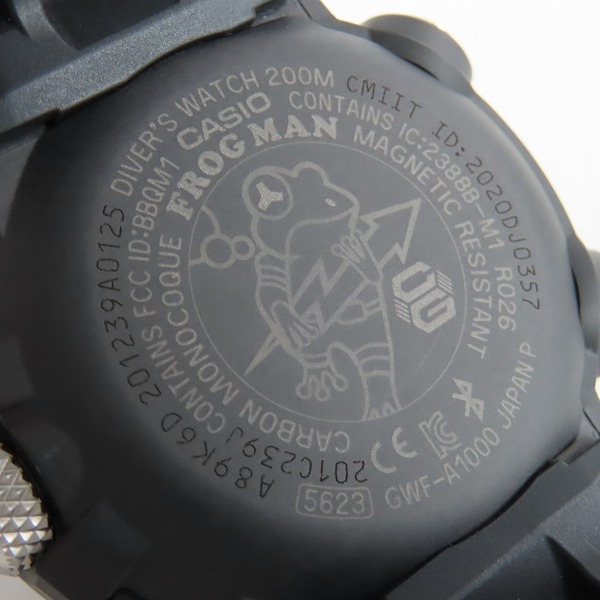 実際に弊社で買取させて頂いたG-SHOCK/Gショック FROGMAN/フロッグマン Bluetooth ソーラー電波時計 GWF-A1000-1AJF　の画像 3枚目