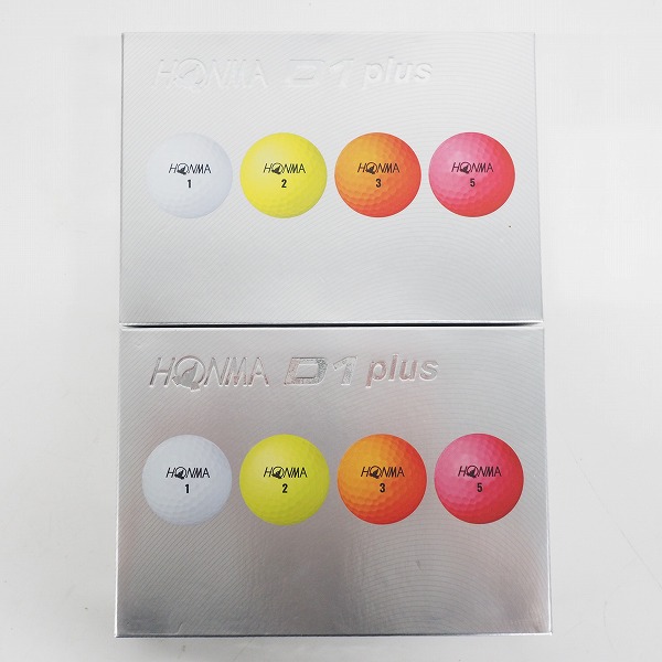 実際に弊社で買取させて頂いた【未使用】HONMA/ホンマ D1 Plus ゴルフボール ホワイト・イエロー  計2ダースの画像 3枚目