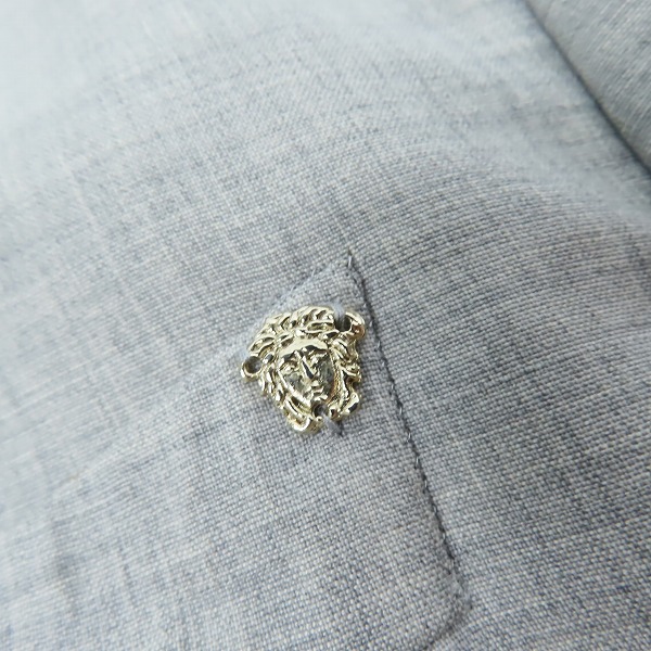 実際に弊社で買取させて頂いたGIANNI VERSACE/ジャンニヴェルサーチ スーツ ジャケット/パンツ/セットアップ/グレー/54の画像 5枚目