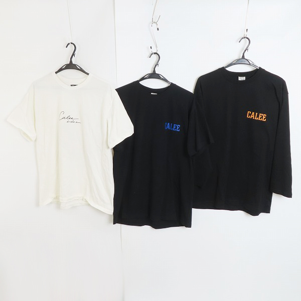 実際に弊社で買取させて頂いたCALEE/キャリー ロゴプリント 半袖/長袖 Tシャツ 3点セット