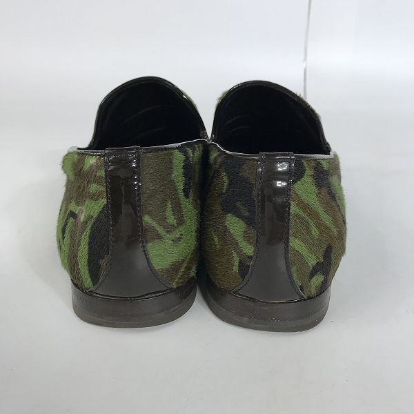 実際に弊社で買取させて頂いたJIMMY CHOO/ジミーチュウ 迷彩 カモフラ柄 ハラコ スリッポンシューズ/42の画像 1枚目