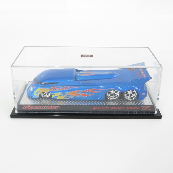 実際に弊社で買取させて頂いたKUSTOMCITY/カスタムシティ ARTIST PROOF SERIES EVO SS DRAG BUS FEATURED EDITION KANDY BLUE ミニカー