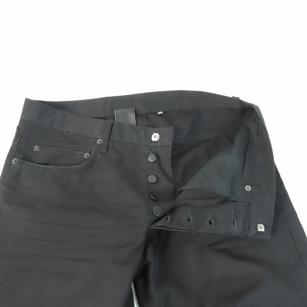 実際に弊社で買取させて頂いたDior Homme/ディオールオム ボタンフライ ブラックパンツ エディ期 5EH1011498/31の画像 2枚目