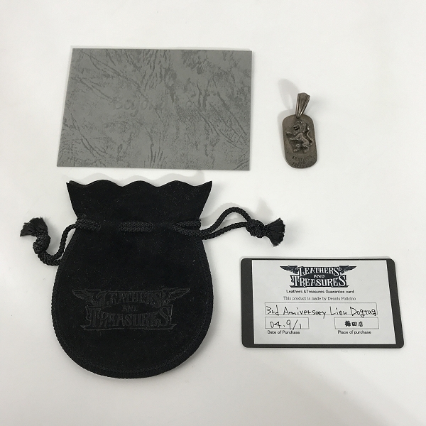 実際に弊社で買取させて頂いた【ギャラ付き】LEATHERS AND TREASURES/レザーズ&トレジャーズ 3rd Annivarsary Dogtag Lion ドッグタグの画像 7枚目