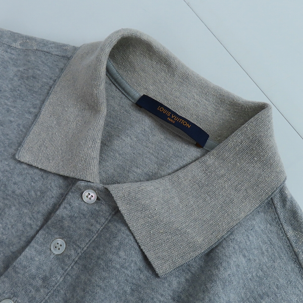 実際に弊社で買取させて頂いた【JPタグ】LOUIS VUITTON/ルイヴィトン バックロゴ 半袖 ポロシャツ グレー Lの画像 8枚目
