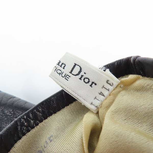 実際に弊社で買取させて頂いたChristian Dior BOUTIQUE/クリスチャン ディオール ブティック レザー グローブ 手袋の画像 5枚目