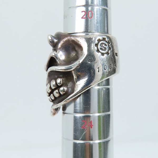 実際に弊社で買取させて頂いた【ギャラ付き】STARLINGEAR/スターリンギア パンチャー デビル スカルリング/21-24号の画像 8枚目