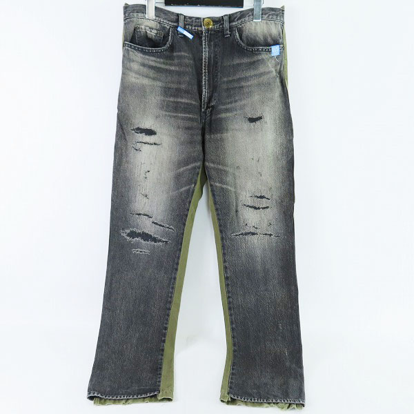 実際に弊社で買取させて頂いたMIHARAYASUHIRO/ミハラヤスヒロ 素材切替ドッキングカーゴパンツ A04PT021/48