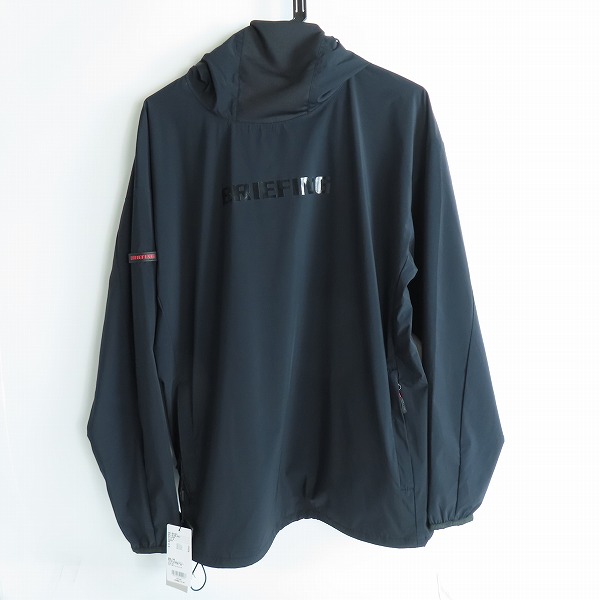 実際に弊社で買取させて頂いた【未使用】BRIEFING GOLF/ブリーフィング MS WIND HOODIE/ウインドフーディ パーカー ブラック BRG223M19/M