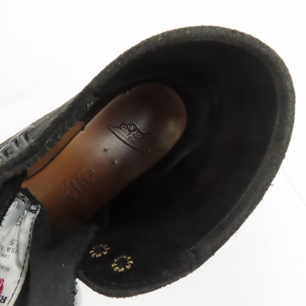 実際に弊社で買取させて頂いたRED WING/レッドウィング 30周年 BEAUTY&YOUTH別注 ALL BLACK PLANE TOE 1989/7.5Dの画像 4枚目