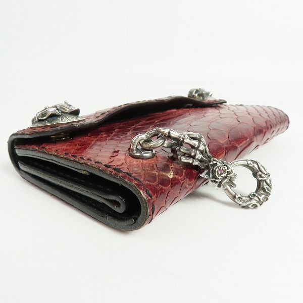 実際に弊社で買取させて頂いたFAL/エフエーエル ラッセルパイソン レザーウォレット/長財布の画像 2枚目