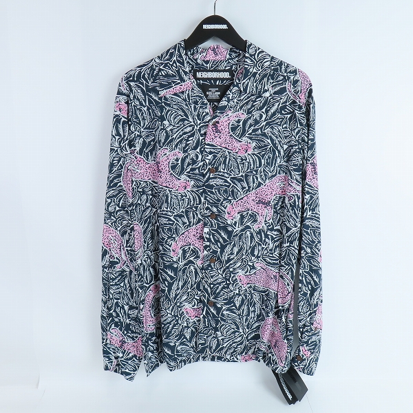 実際に弊社で買取させて頂いた【未使用】NEIGHBORHOOD/ネイバーフッド 19ss ALOHA.PANTHER LY-SHIRT.ST アロハ 長袖 シャツ 191TSNH-SHM07/L