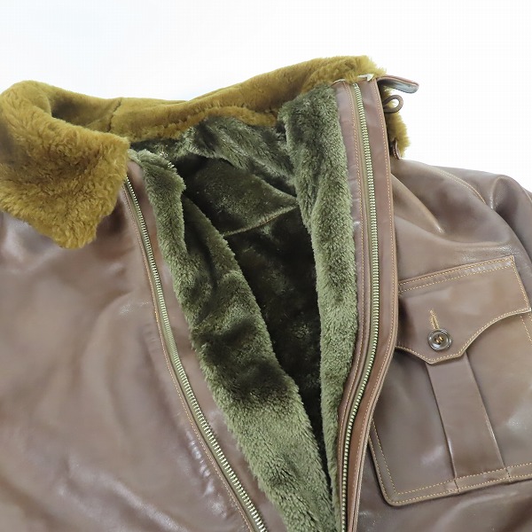 実際に弊社で買取させて頂いたBuzz Rickson's/バズリクソンズ B-2 WERBER LEATHER COAT ホースハイド フライトジャケット BR80074/44の画像 5枚目