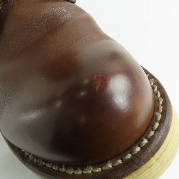 実際に弊社で買取させて頂いたRED WING/レッドウィング ラウンドトゥブーツ 刺繍羽タグ 7.5Dの画像 8枚目