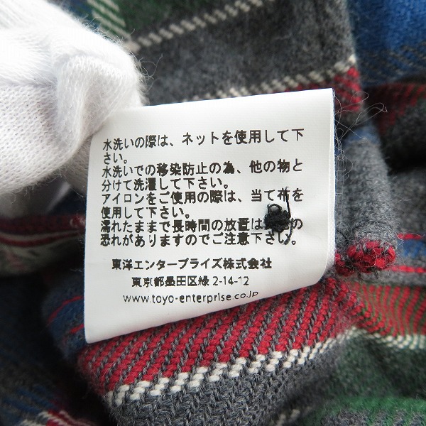 実際に弊社で買取させて頂いたSUGAR CANE/シュガーケーン FICTION ROMANCE TOP GRAY CHECK WORK SHIRTS ワークシャツ SC28963/Lの画像 4枚目