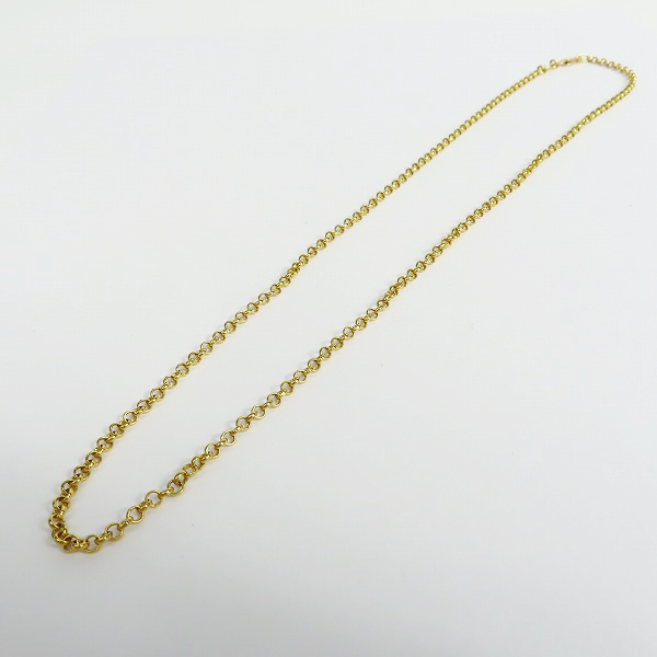 実際に弊社で買取させて頂いたCHROME HEARTS/クロムハーツ 22K ロールチェーン ネックレス 18インチの画像 5枚目