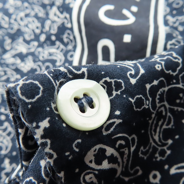 実際に弊社で買取させて頂いた【難有り】A.P.C./アーペーセー ペイズリー柄 半袖ボタンシャツ Lの画像 7枚目