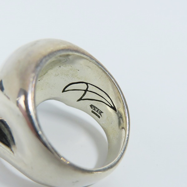 実際に弊社で買取させて頂いたCRAZY PIG/クレイジーピッグ EVIL SKULL RING LARGE/ラージエビルスカル リング 21号の画像 6枚目