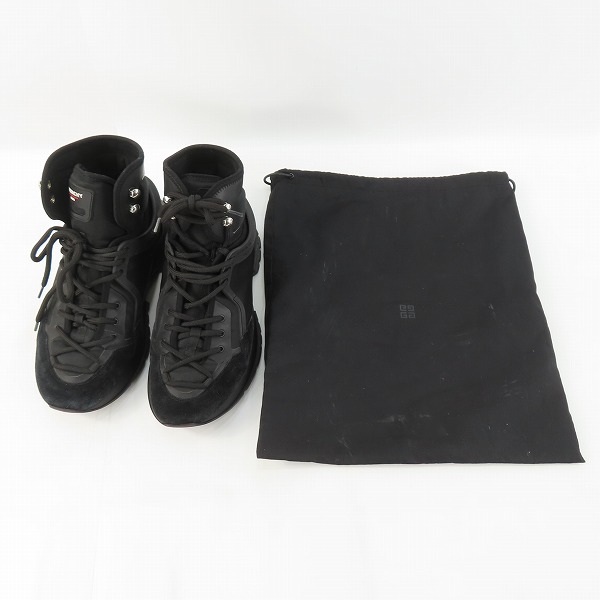 実際に弊社で買取させて頂いたGIVENCHY/ジバンシィ スウェードレザー切替 ハイカットスニーカー 41の画像 9枚目