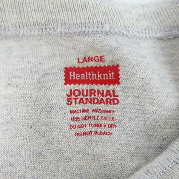 実際に弊社で買取させて頂いたHealthknit × JOURNAL STANDARD/ヘルスニット ×ジャーナルスタンダード ヘンリーネックカットソー Lの画像 2枚目