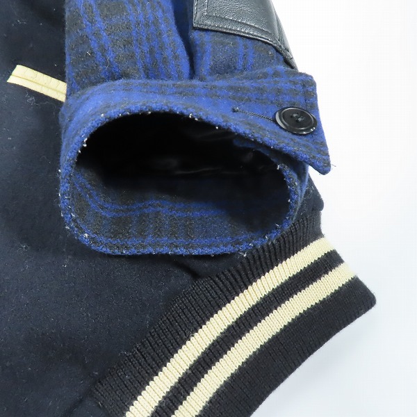 実際に弊社で買取させて頂いたアイコムデギャルソンジュンヤワタナベマン×ヴァンジャケット WOOL VARSITY BOMBER/バーシティボンバージャケット WH-J914/Mの画像 7枚目