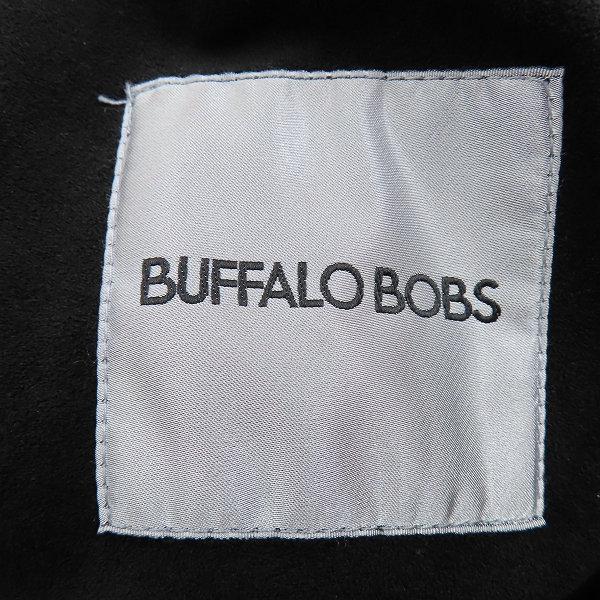 実際に弊社で買取させて頂いたBUFFALO BOBS/バッファローボブズ ARCHIMEDES スエードタッチ ボトルネック シングルライダースジャケット BIB5402/1-2の画像 2枚目