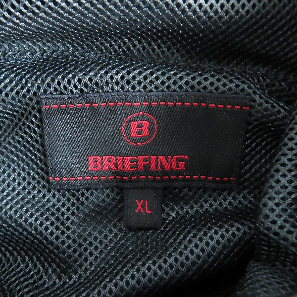 実際に弊社で買取させて頂いた【未使用】BRIEFING GOLF/ブリーフィング MS WIND HOODIE/ウインドフーディ パーカー ブラック BRG223M19/XLの画像 2枚目