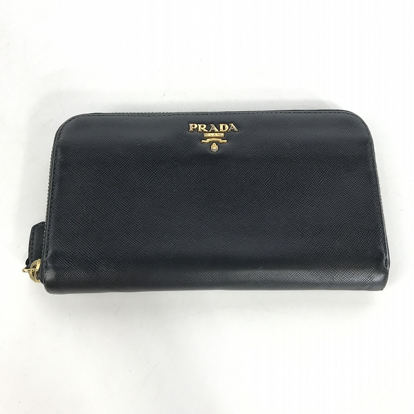 実際に弊社で買取させて頂いた【ギャラ付き】PRADA/プラダ サフィアーノレザー ラウンドファスナー 長財布  1M0506 