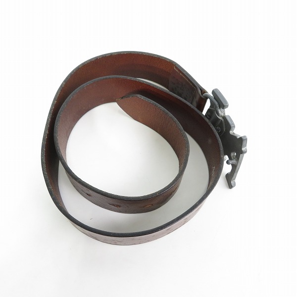 実際に弊社で買取させて頂いたARMANI JEANS/アルマーニジーンズ ロゴバックル レザーベルト 92の画像 8枚目