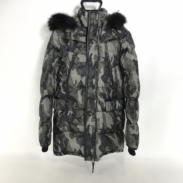 実際に弊社で買取させて頂いたAKM×DUVETICA/エイケイエム×デュベティカ CAMO NYLON BORDER HOODEDダウンジャケット AD014/S