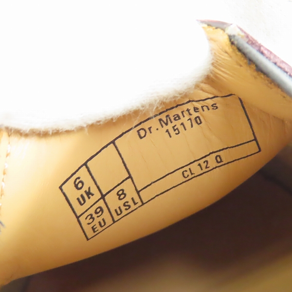 実際に弊社で買取させて頂いた(1)Dr.Martens×COMME des GARCONS/ドクターマーチン×コムデギャルソン EMILS サイドゴシューズ 15170601 /UK6の画像 5枚目