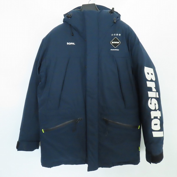 実際に弊社で買取させて頂いたF.C.Real Bristol/エフシーレアルブリストル ダウンジャケット ロゴプリント FCRB-189043/XL