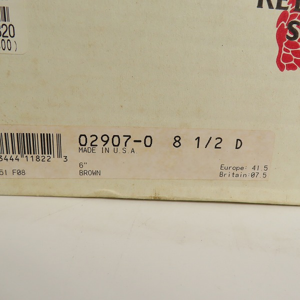 実際に弊社で買取させて頂いたRED WING/レッドウィング ラインマンブーツ 2907/8.5Dの画像 9枚目