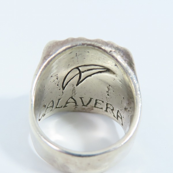 実際に弊社で買取させて頂いた【ギャラ付】CRAZY PIG/クレイジーピッグ カラベラメキシカンスカル リング/CALAVERA MEXICAN SKULL 21号の画像 6枚目