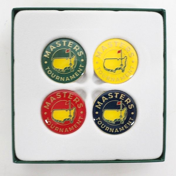実際に弊社で買取させて頂いた【未使用】MASTERS/マスターズ ゴルフ ボールマーカー 円形タイプ  4個ｘ1セットの画像 1枚目