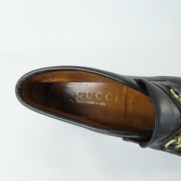 実際に弊社で買取させて頂いたGUCCI/グッチ レザー ホースビット 114 0067/42.5Eの画像 4枚目