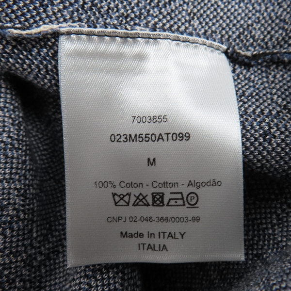 実際に弊社で買取させて頂いた【JPタグ】Dior/ディオール 20SS Dior Oblique Overshirt オブリークオーバーニットシャツ 023M550AT099/Mの画像 3枚目