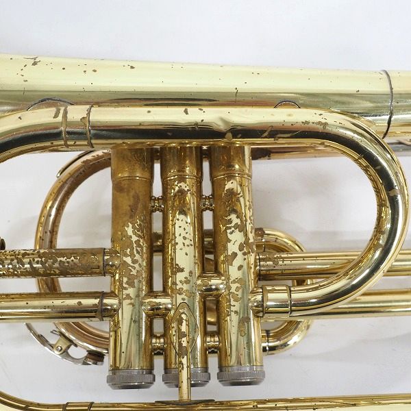 実際に弊社で買取させて頂いた★【使用感有り】YAMAHA/ヤマハ YMP-201M/YMP201M マーチングメロフォン ゴールド ハードケース付の画像 7枚目