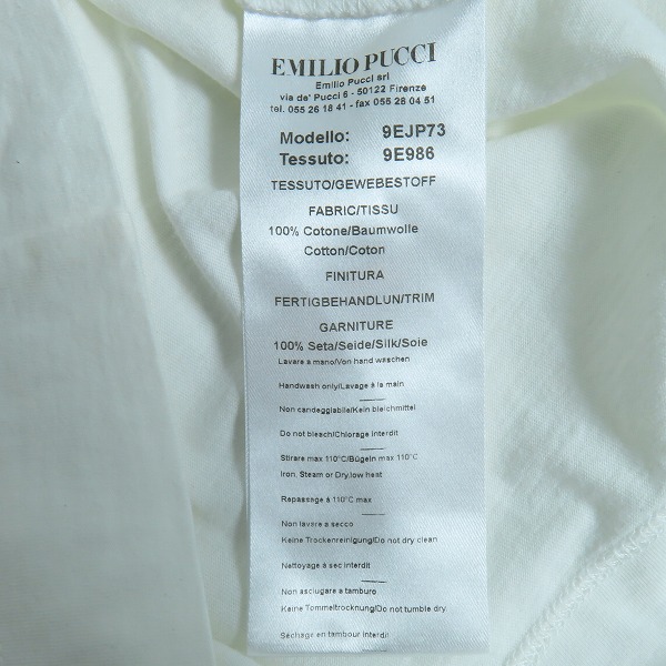 実際に弊社で買取させて頂いたEMILIO PUCCI/エミリオプッチ プリント Tシャツ/Sの画像 3枚目