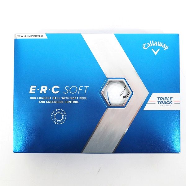 実際に弊社で買取させて頂いた【未使用】Callaway/キャロウェイ  E・R・C SOFT トリプルトラック 2023年モデル ゴルフボール ホワイト 1ダースの画像 2枚目