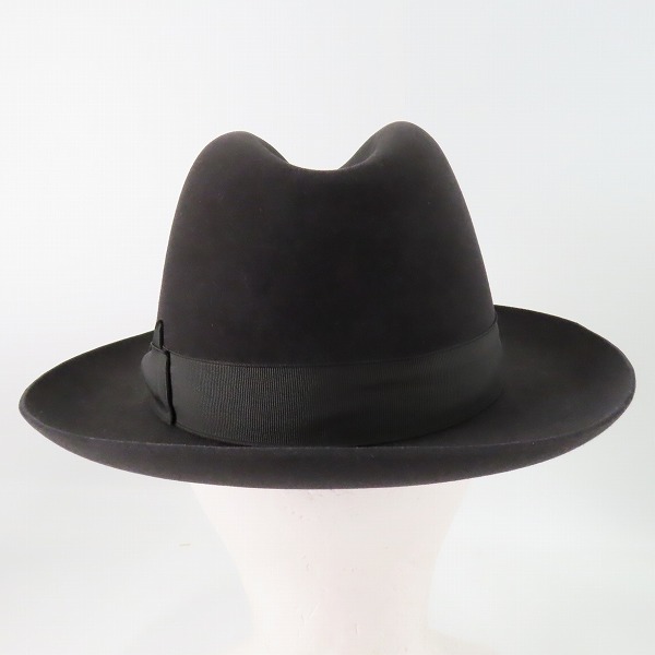 実際に弊社で買取させて頂いたBorsalino/ボルサリーノ レインプルーフライン ラビットファー フェルトハット 帽子の画像 3枚目