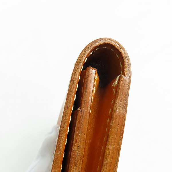 実際に弊社で買取させて頂いたHERZ/ヘルツ レザー 二つ折り長財布 キャメルの画像 6枚目