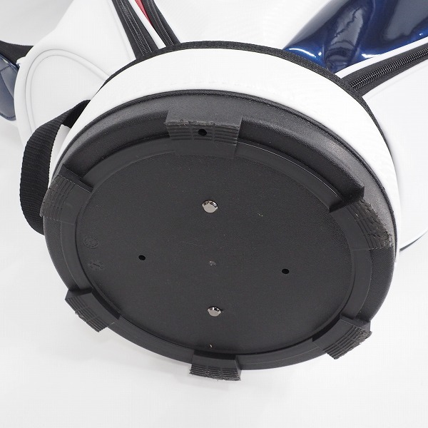 実際に弊社で買取させて頂いたTaylorMade/テーラーメイド UN033 ゴルフ 9.5型 5分割キャディバッグ ホワイト×ネイビーの画像 8枚目