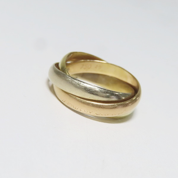 実際に弊社で買取させて頂いたCartier/カルティエ トリニティ リング/指輪 750/K18PG/YG/WG 49/12-13号