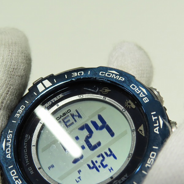 実際に弊社で買取させて頂いたCASIO/カシオ PROTREK/プロトレック トリプルセンサー PRW-3100YB の画像 5枚目