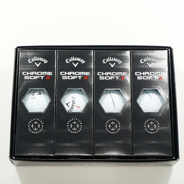 実際に弊社で買取させて頂いた(5)【未使用】Callaway/キャロウェイ CHROME SOFT X ゴルフボール ホワイト 1ダース