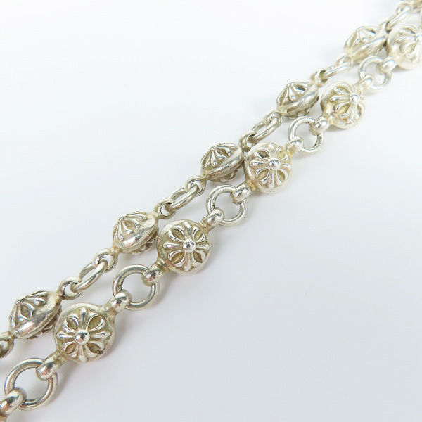 実際に弊社で買取させて頂いた【カスタム】CHROME HEARTS/クロムハーツ #1クロスボールネックレスwスモールCHクロス ブラックダイヤの画像 3枚目