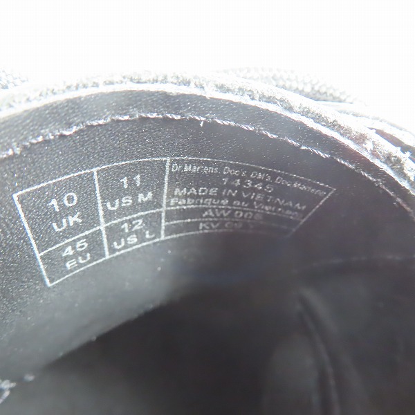 実際に弊社で買取させて頂いたDr.Martens/ドクターマーチン 1461 MONO 3EYE SHOE/3ホールブーツ 14345001/UK10の画像 5枚目