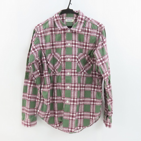 実際に弊社で買取させて頂いたWAREHOUSE/ウェアハウス DUBBLE WORKS ダブルワークス　ネルシャツ 38